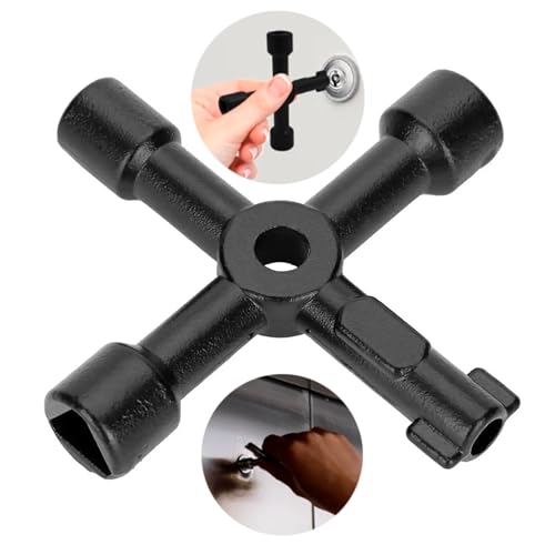 WOW-MARKET- Llave Contador Agua, Herramienta Multifunción, Tapa Cuadro Electrico, Tapa Contador Luz, Llave Maestra, Llave Triangular Contador, Llave Grifa, Herramienta Multiusos, Llave Cuadradillo
