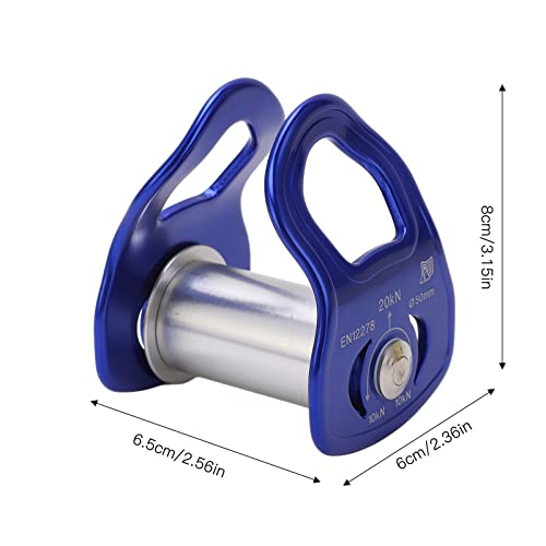 Drfeify Slackline Pulley, Outdoor Sport Pulley Slider Zipline Pulley for Training Obstacle Course for Kids Adults Blue - Image 2