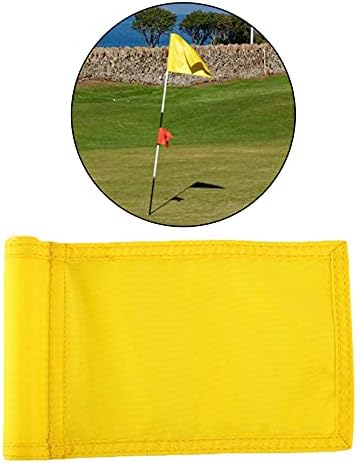 Golf Flag with Tube Inserted.65 L x 5.9", Putting Green Flags for Yard, Nylon Mini Pin Flags Yellow