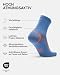 DANISH ENDURANCE Quarter Pro Sportsocken, Atmungsaktive Trainingssocken, Damen & Herren, 3 oder 5 Paar, Blau/Orange, 39-42