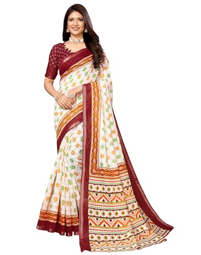 Image of Yashika Linen Blend Womens Saree