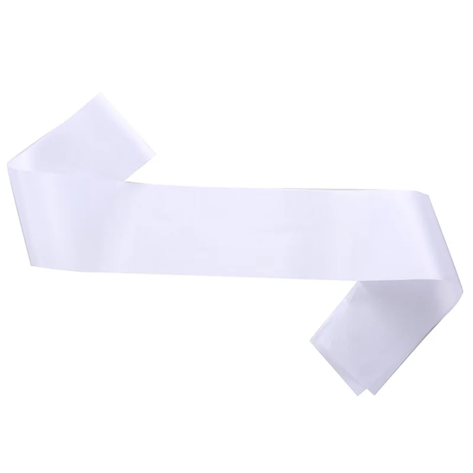 Faja de satén en blanco 30 piezas, faja lisa for fiestas, eventos, haz tu propia , boda, despedida soltera, fiesta cumpleaños, recuerdos para Boda(WHITE)
