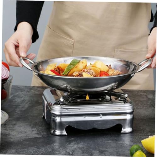 Wok de acero inoxidable SHOWERORO para cocina miniatura 3