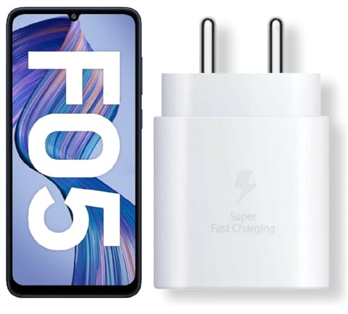 Image of 25W C-Type Super Fast Adapter Compatible with Samsung Galaxy F05 Super Fast Charger Adapter for S24 /S23 /S23 fe /S22 /S21 /21 fe /S20 /M14 /M33 /M13 /M35 /M05 /A14, A15 /S24 fe /A16 5g, White