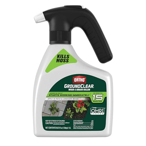 Image of Ortho GroundClear Weed and Grass Killer - Kills All Types of Listed Weeds and Grasses, Patio & Landscape Use, Battery Powered Sprayer, OMRI Listed, 1.5L (2-Pack)