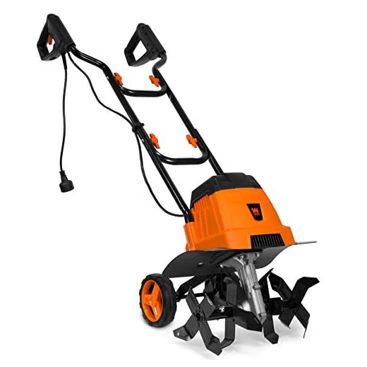 WEN TC0714 7-Amp 14.2-Inch Electric Tiller and Cultivator, Black