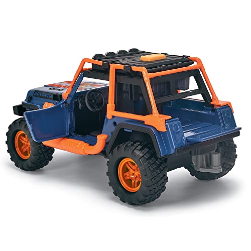 Dickie Toys - Dino Commander (40 cm) - Spielzeug-Auto „Jeepster Commander inkl. Anhänger mit Figur Plus 2 Dinosaurier - Spielzeug für Kinder ab 3 Jahren, Mehrfarbig, 203837024