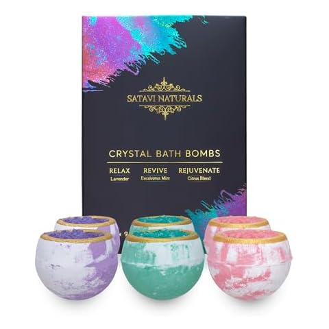 Satavi Naturals Crystal Bath Bombs 6 Pack Cover