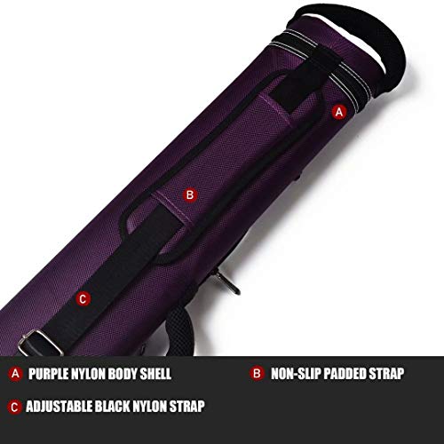 Collapsar 2X4 Hard Pool Cue Oval Billiard Stick Carrying Case(Several Colors Available) #TOP3