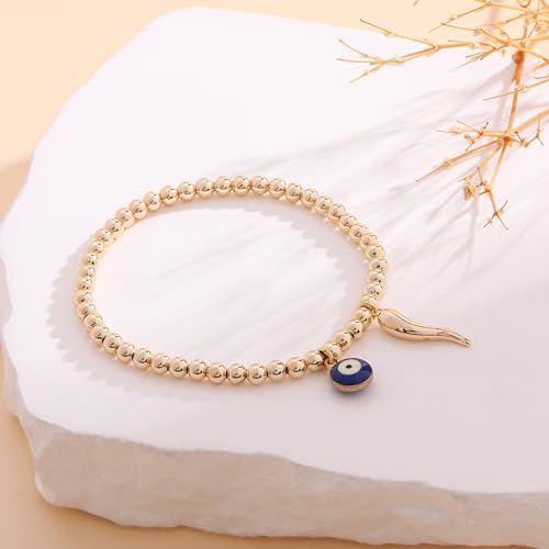 RZKING Gold Bracelets for Women, Evil Eye Butterfly Dragonfly Elephant Charm Bracelets for Women, Friendship Bracelets, Birthday, Retirement, Inspirational Gifts for Women3