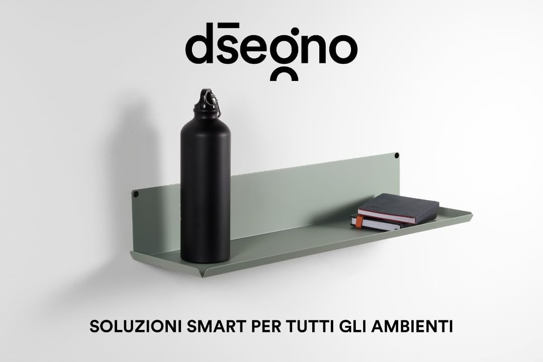 Fly-K | Mensole Da Muro Design | Design Moderno e Minimal | Mensola Adatta a Ufficio, Salotto, Bagno, Libreria da Parete | P15 x L40/62 x H10 cm | 100% Made in Italy (Blu, 62)