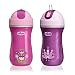 Chicco NaturalFit Insulated Flip Top Straw Sippy Cup, Pink/Purple, 9 Ounce, 2 Count