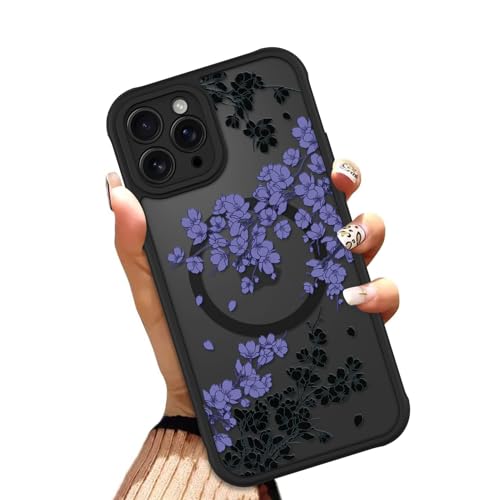 OOK Purple Floral Flowers Phone Case Made for iPhone 11 Pro Max 6.5 Inch