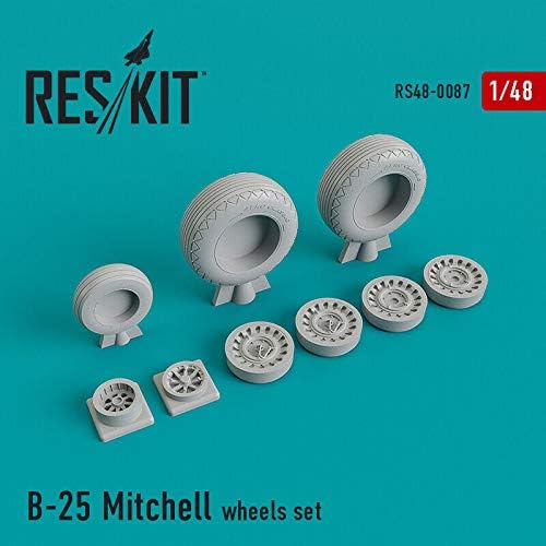 Reskit RS48-0087 - 1/48 – Wheels Set North American B-25 Mitchell Resin Detail
