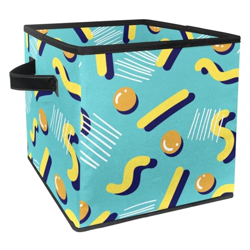 Boîte de rangement pliable en tissu géométrique pour placard