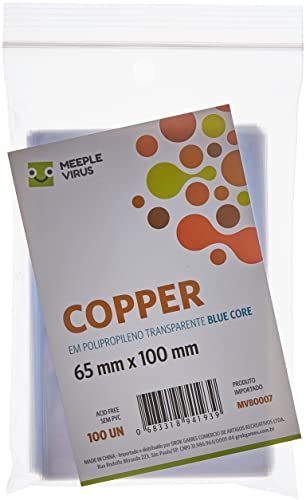 Sleeves Copper 65 x 100 mm Blue Core - Meeple Virus