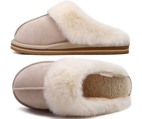 KuaiLu Womens Dual Memory Foam Slippers