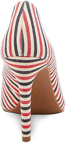 Jessica Simpson Women's Cassani Pointed Toe Dress Pump Cotton Stripe Size 7 Medium | Image 3