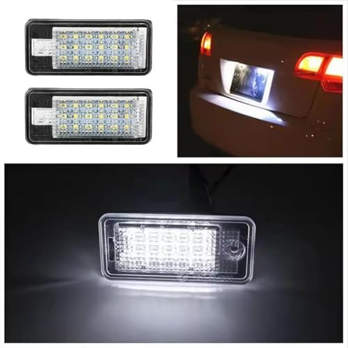 Piloto de matrícula de alta visibilidad con luz clara para Audi A4 B7 y A6 2