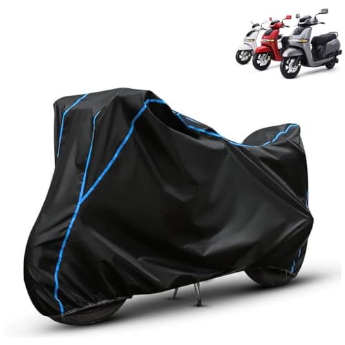 Image of Kerwa Waterproof Bike Cover Compatible with TVS Jupiter 2 | Dust Proof, UV-Resistant, All-Weather Protection Bike Body Cover, Windproof Elastic Bottom