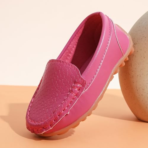 image for LONSOEN Toddler/Little Kid Boys Girls Soft Synthetic Leather Loafer Sl