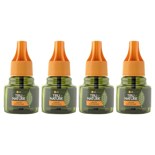 Image of Tru Nature Herbal Mosquito Repellent Liquid Refill 45 ML - Pack Of 4 | Fit for All Machines | Paediatrician Certified | Effective for 45 Nights | Plant Based | Chemical Freed