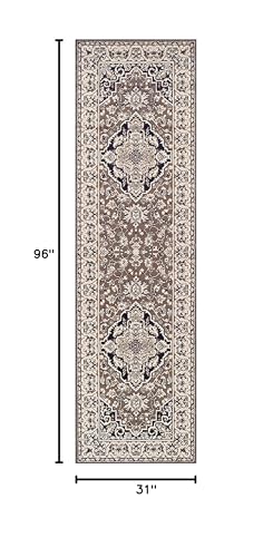 Superior 2.6X8RUG-GLENDALE-BR Indoor Area Rug, Jute Backed thumb #2