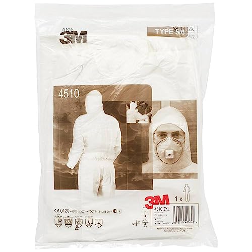 3M 4532yWL Traje de Protección, Blanco, CW-L