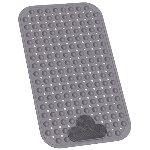 XIYUNTE Badewannenmatte, rutschfest, 70 x 40 cm, Badematten für Badewanne, Dusche, schnell trocknende Badewannenmatte mit Saugnapf, Wolkenform, rutschfeste Matte, Füße, Peeling Cover