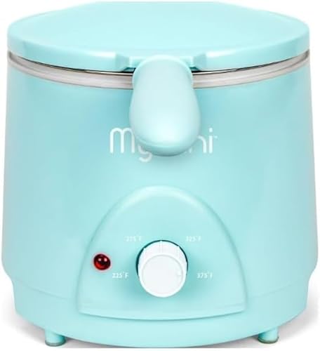 My~Mini 1.5~Quart Electric Deep Fryer, Aqua. 700 Watts