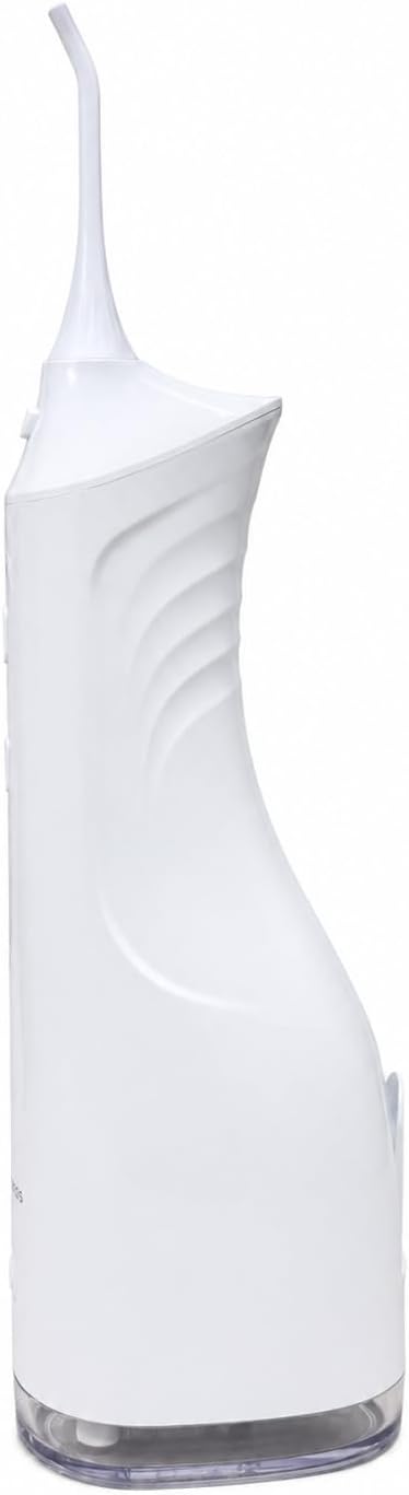 AquaPulse Pro Cordless Water Flosser — 4 Cleaning Modes, 3 Pressure Settings, IPX7 Waterproof, 200ml Tank, Rechargeable, Ideal for Braces, Bridges & Implants, White