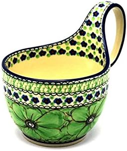 Polish Pottery Loop Handle Bowl - Unikat Signature U408A