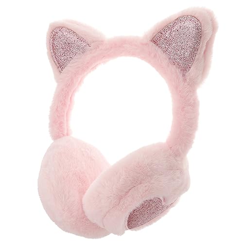 Beaupretty Cat Ear Earmuffs Plush Ear Warming Cover for Soft and Cozy Winter Ear Muffs Cute Cat Design for Cold Weather present for Birthday and Holidays