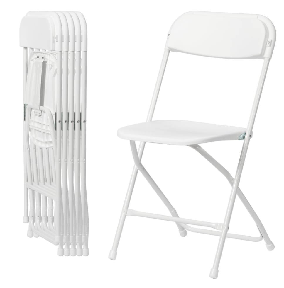 Winlice Ensemble de 6 chaises Pliantes en Plastique,idéales pour la Maison,Le Balcon, Le Jardin,la terrasse et Les réceptions en extérieur.Capacité de...