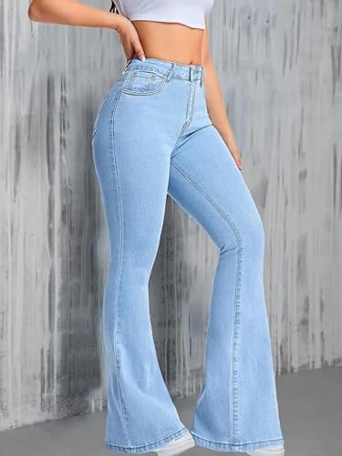 Image of ADBUCKS Women's Wide Leg Fit High Rise Jeans II Bootcut Jeans II