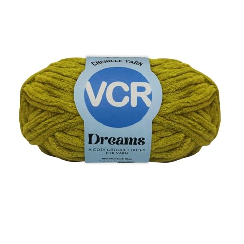 Image of VCR Lime Green, 100 Grams Hank, 60 Meters Length, Premium Polyester Ball for Crochet and Knitting, Pack of 1 Yarn, Soft and Bulky Fur Suitable for DIY