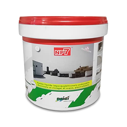 Guaina Liquida Impermeabilizzante Pedonabile NP7 Antiristagno Piastrellabile - Colore Rosso Kg5