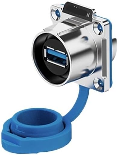 産業用防水ソケット、ワイヤー付きオスとメスのインターフェース伝送 LP24 タイプ U3.0 パネル データ コネクタ 0.6 m