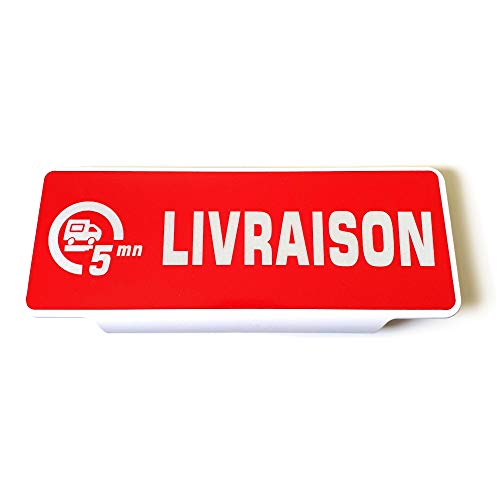 Plaque pare-soleil livraison rétroréfléchissante rouge contre les contraventions abusives