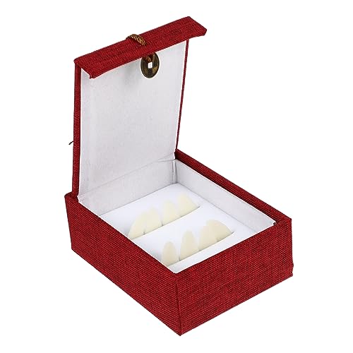 HEMOTON Guzheng Finger Picks Fingertip Protectors Guzheng Fake Nails Nail Practice Hand Practice Tools