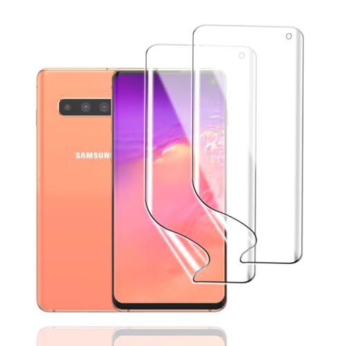 KoasVonson Película Hidrogel para Samsung Galaxy S10, 2 Piezas: Protectores de Pantalla, 6H Antiarañazos, TPU Flexible, Claridad HD, Tacto Ultrasensible, Compatible ID de Huellas Digitales