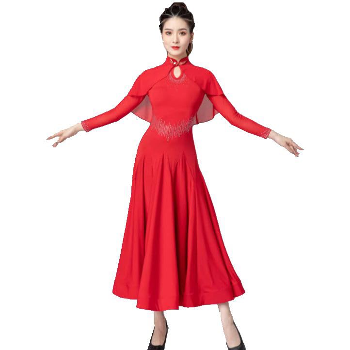 Robe de danse de salon pour entraînement de valse et salsa en club