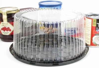 Disposable/Reusable Plastic Display Cake Carriers for 2-3 layer cakes (10 count, 9"Inside Diameter High Dome) WG27