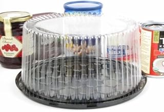 D&W Fine Pack Disposable/Reusable Plastic Display Cake Carriers for 2-3 layer cakes (25 count, 9