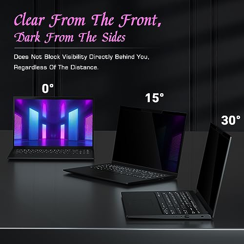 PYS Magnetic Laptop Privacy Screen Filter 15.6 Inch 16:9 - Detachable Computer Screen Privacy Shield, Anti-Glare Blue Light, Removable 15.6" Screen Protector for Lenovo, HP, Dell, Acer, ASUS - Thumbnail 3