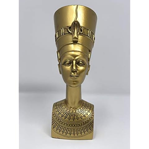YOUNI Egyptian Pharaoh Queen Nefertiti Bust Figurine Sculpture (Gold) Cover