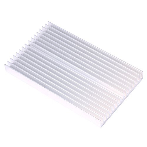 Alluminio Dissipatore, Raffreddamento Alluminio Dissipatore Calore per Amplificatore ad alta Potenza Dispositivi a Semiconduttore a Transistor, 16 pz Pinne 10 cm (L) x 6 cm (W) x 1 cm (H)