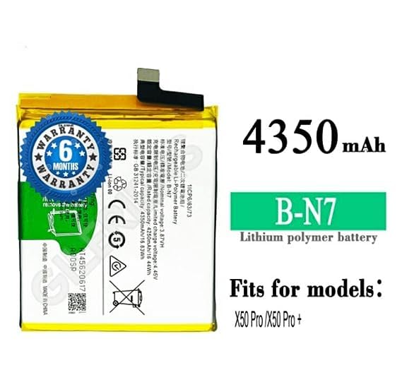 Image of Original B-N7 Battery for Vivo X50 Pro Plus 16.83WH 3.87 V Battery with 6 Month Warranty** (BB140)