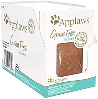 Applaws 100% Natural Grain Free Wet Cat Food, Tuna Flakes in Gravy, 70g Pouch (Pack of 12)