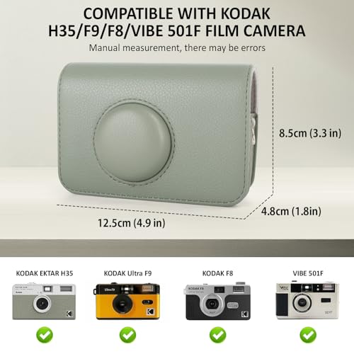 Funda protectora compatible con cámara Kodak EKTAR H35 verde miniatura 2